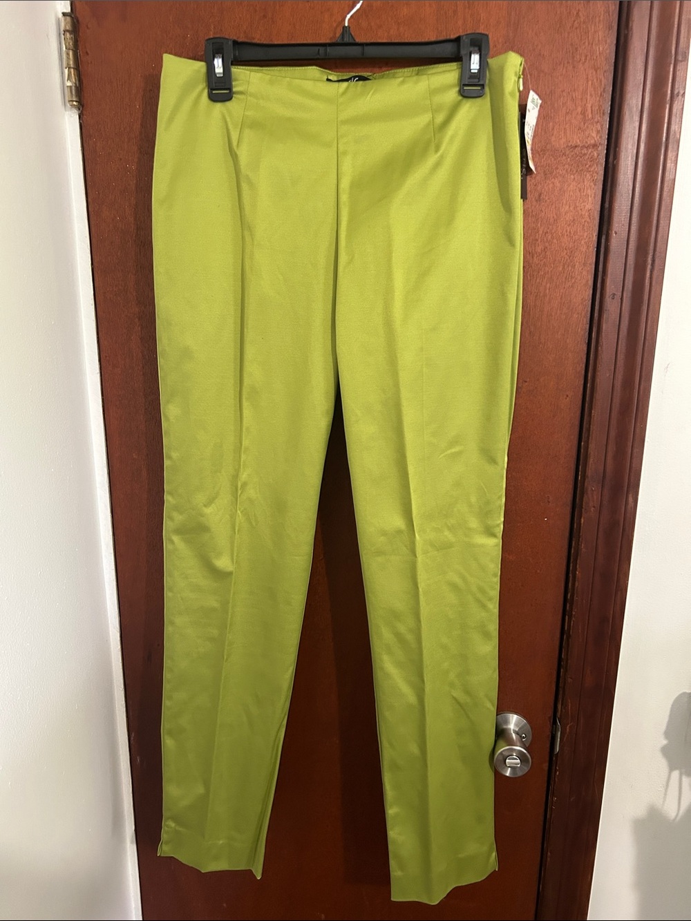 Lime Straight-Leg Dress Pants